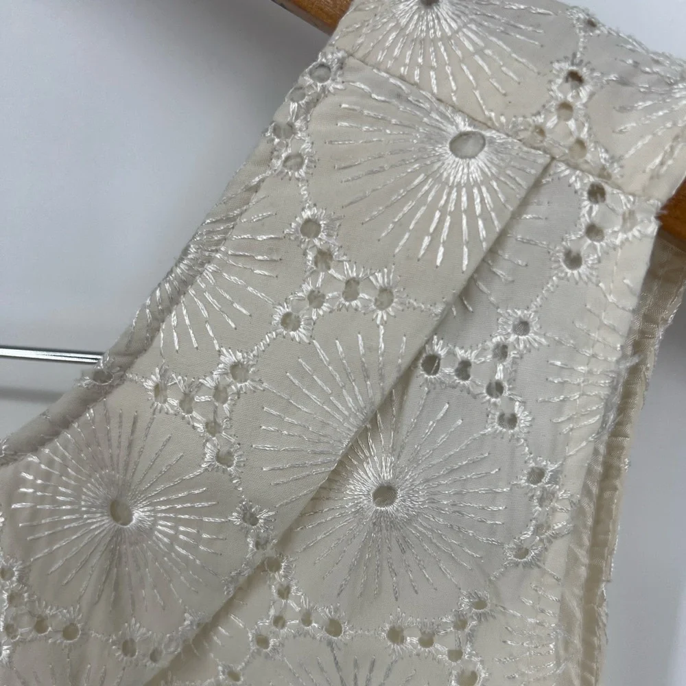 Tulle | Anthropologie | XL Ivory Eyelet Top | Peter Pan Collar | Vintage Look - Picture 7 of 12
